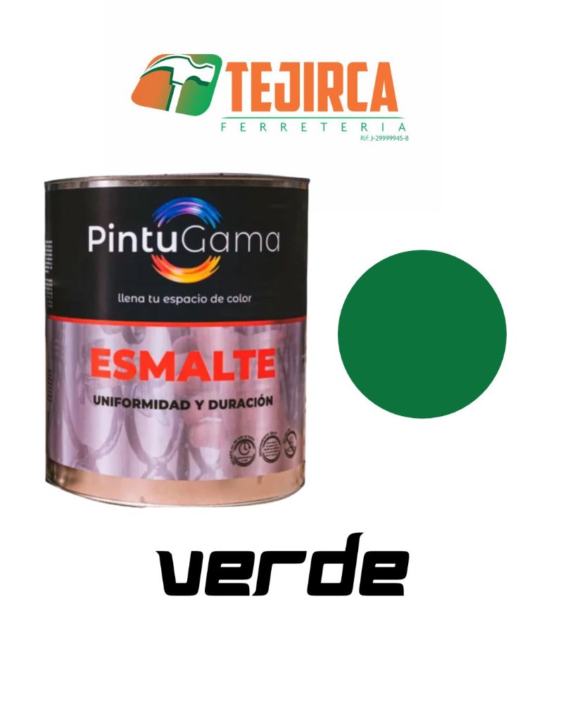 PINTURA ESMALTE VERDE 1/4 GAL PINTUGAMA