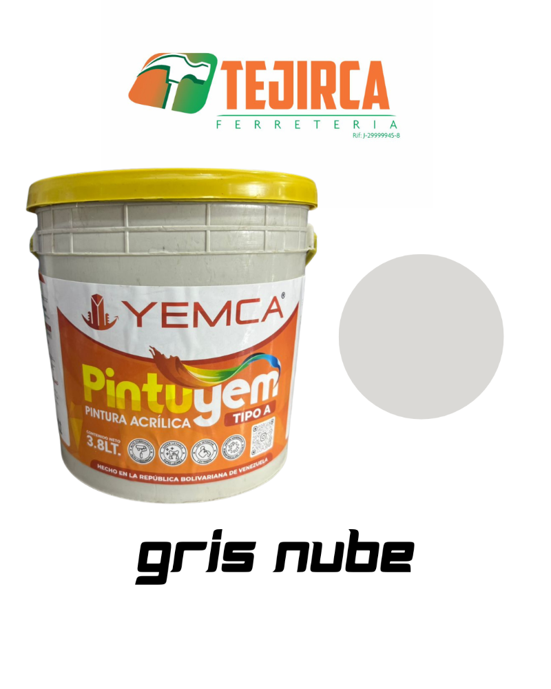 PINTURA TIPO A GRIS NUBE GALON YEMCA
