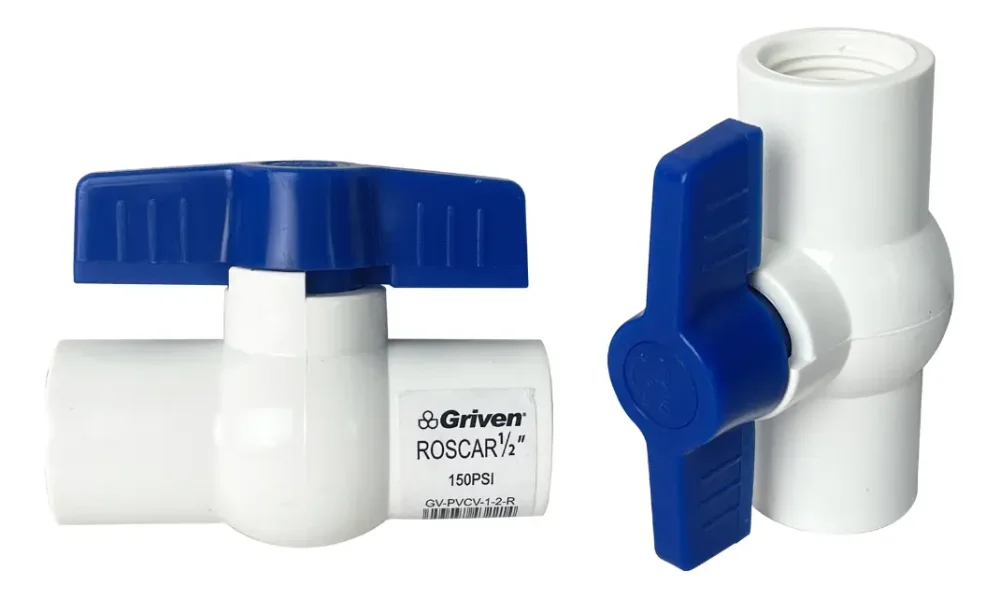 LLAVE D/PASO BOLA ROSCADA 1/2 PVC GRIVEN 7-803