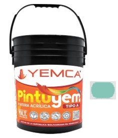 PINTURA TIPO A VERDE MENTA CUÑETE YEMCA