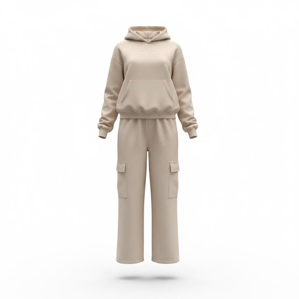 Conjunto deportivo Hoja Verde Beige