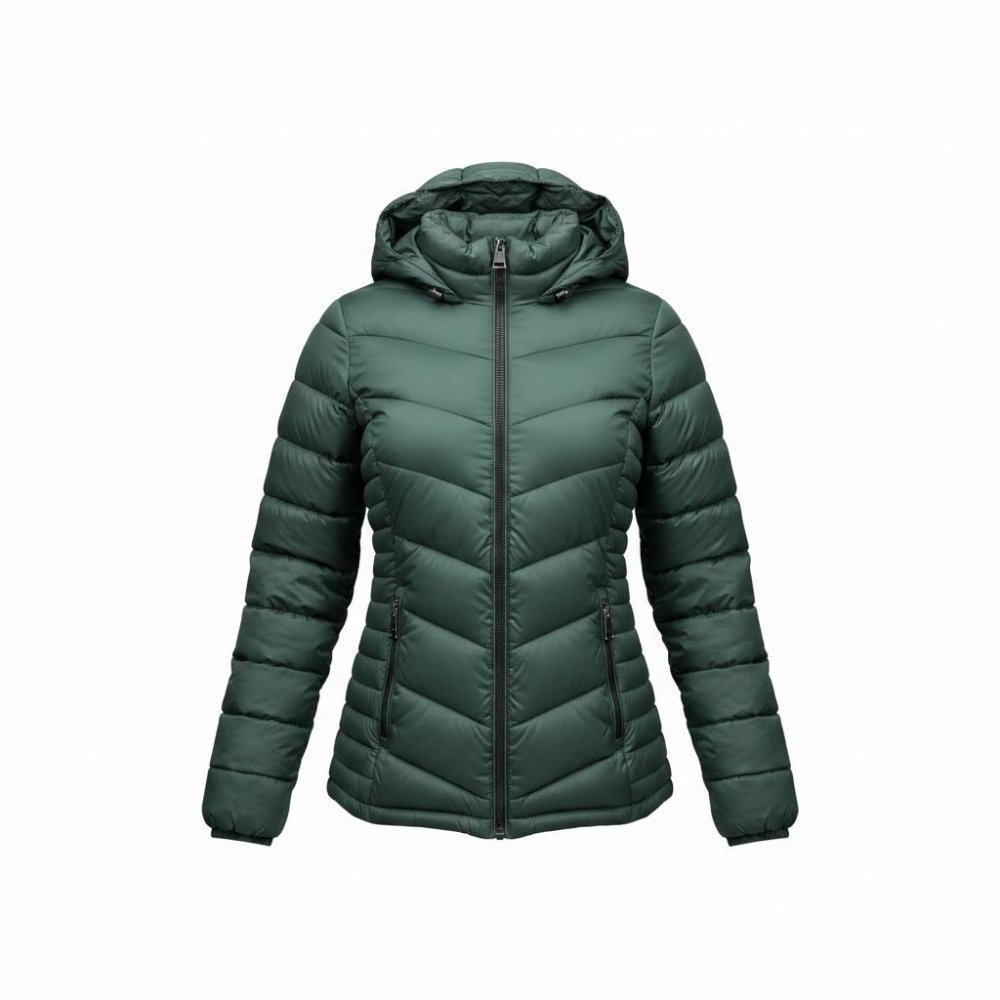 Casaca 3/4 DKNY verde oscuro
