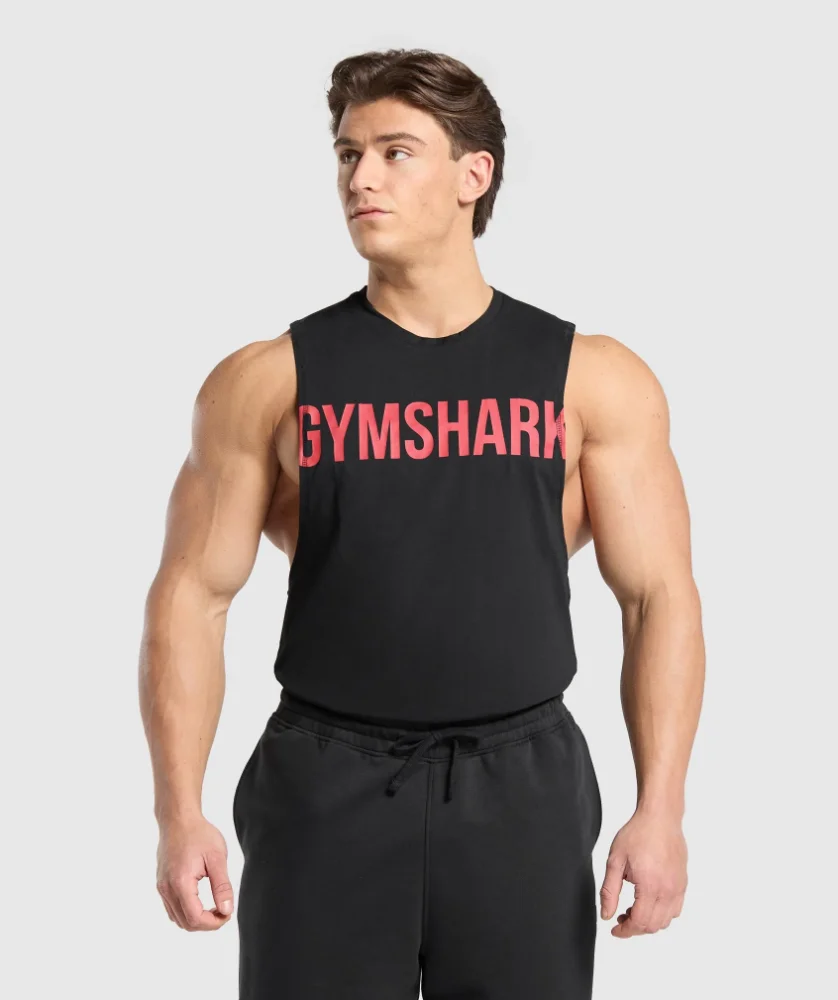 Prime Drop Arm Tank  Slim FitBlack/Vivid Red