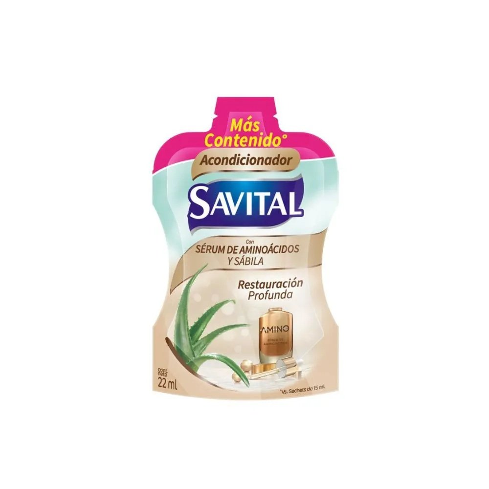 acondicionador savital aminoacidos y sabila 22ml