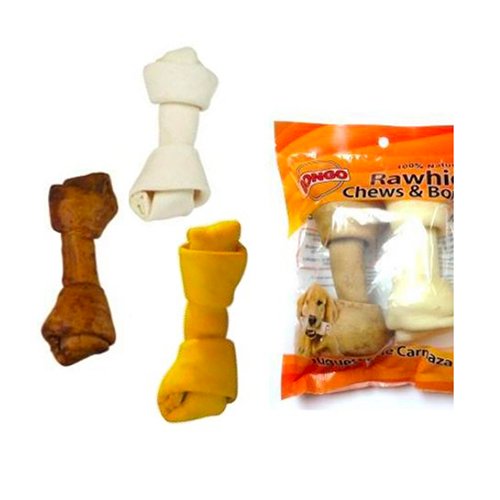 JUGUETE DE CARNAZA HUESO 2-3 SABOR POLLO 9 UNIDADES