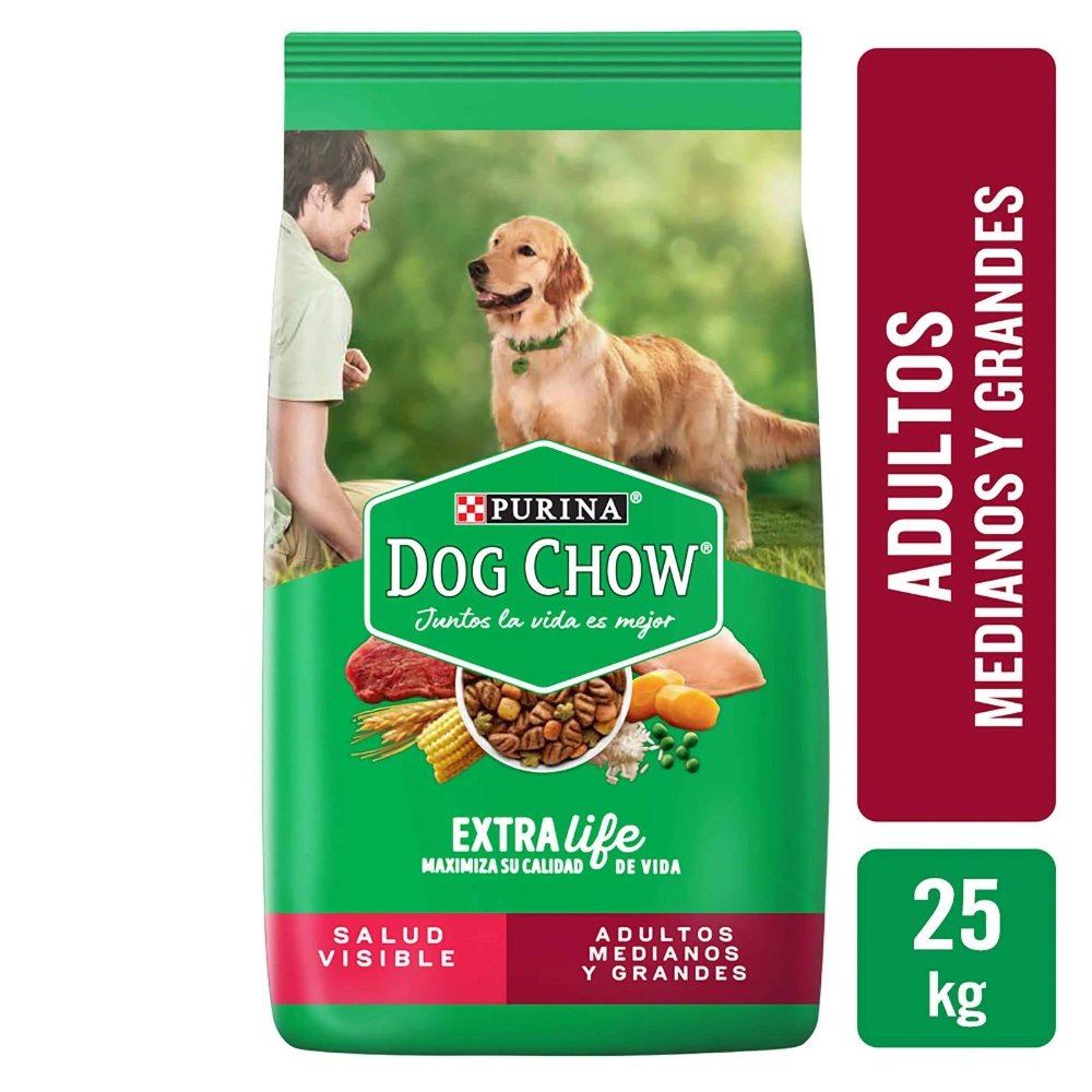 DOG CHOW ADULTO MEDIANOS Y GRANDES 25 KILOS