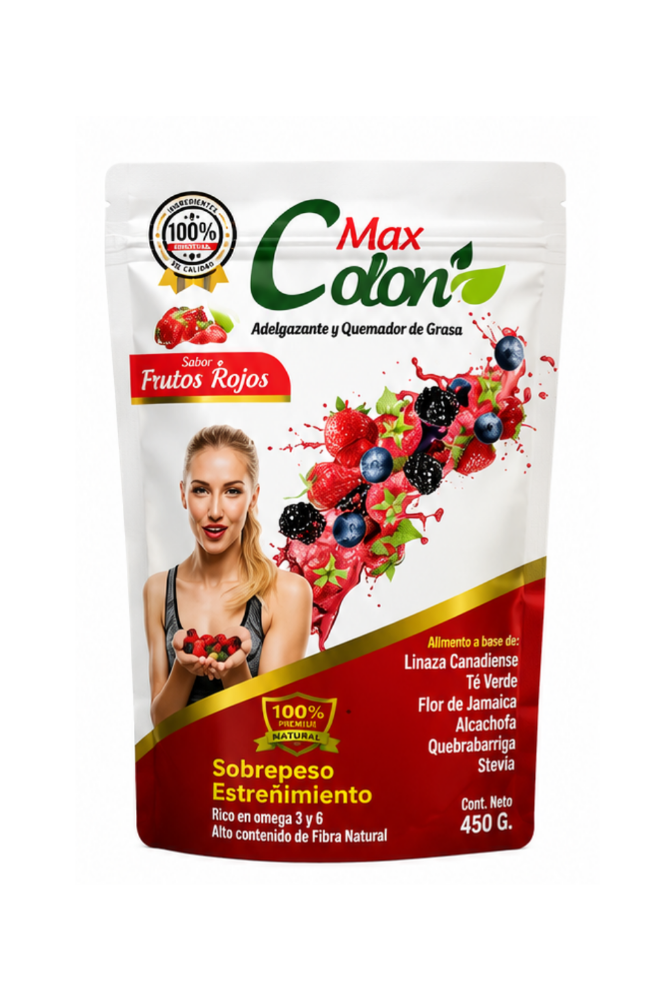 MAX COLON FRUTOS ROJOS FIBRA 450g (FUNDA)