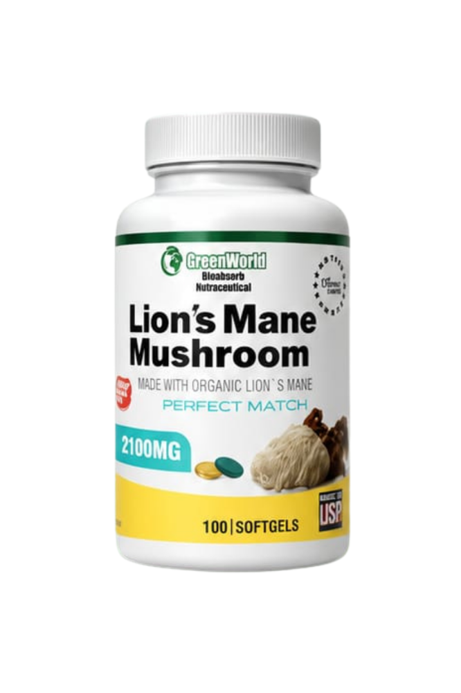 LION'S MANE MUSHROOM X100 GREEN WORLD