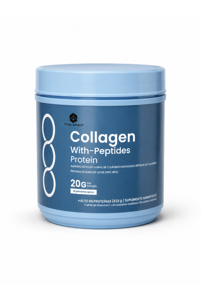 COLAGENO HIDROLIZADO CON PEPTIDOS DE PROTEINA X500g VITAL WORLD