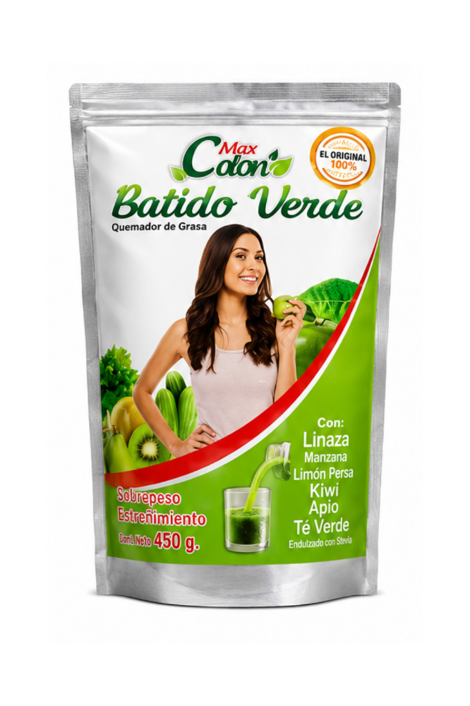 MAX COLON BATIDO VERDE FIBRA 450g
