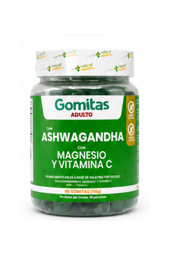 ASHWAGANDHA GOMAS X60 NATURAL HEALTH