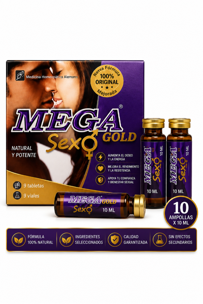 MEGA SEX GOLD X10 AMPOLLAS