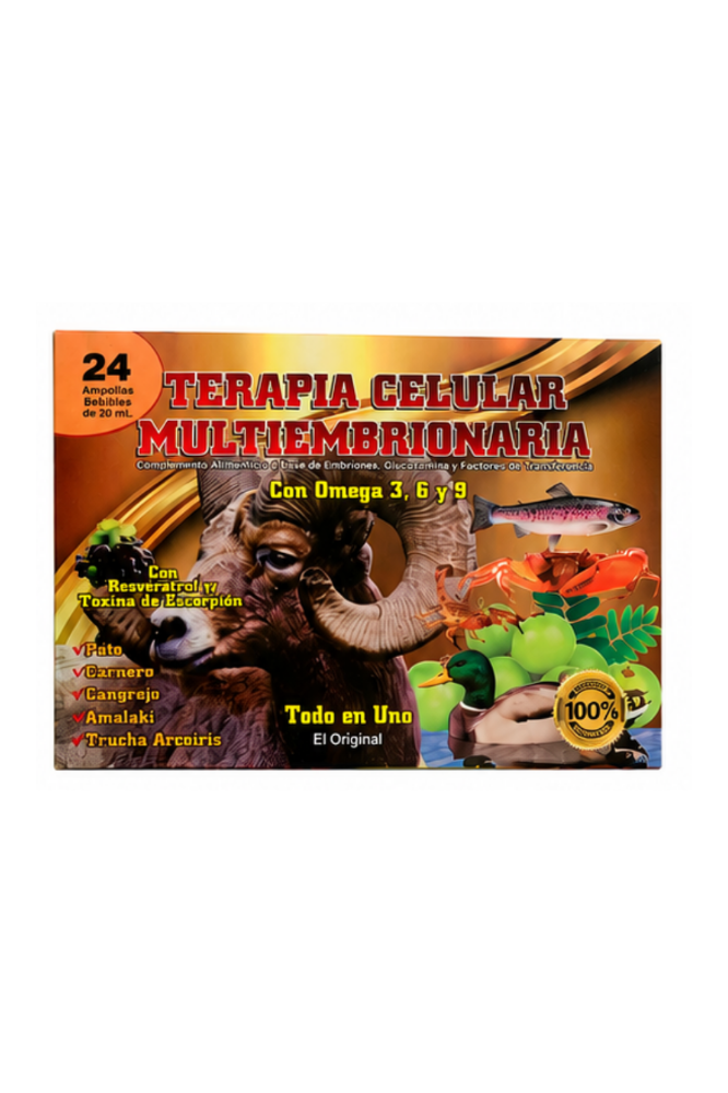 TERAPIA CELULAR MULTIEMBRIONARIA X24 AMPOLLAS