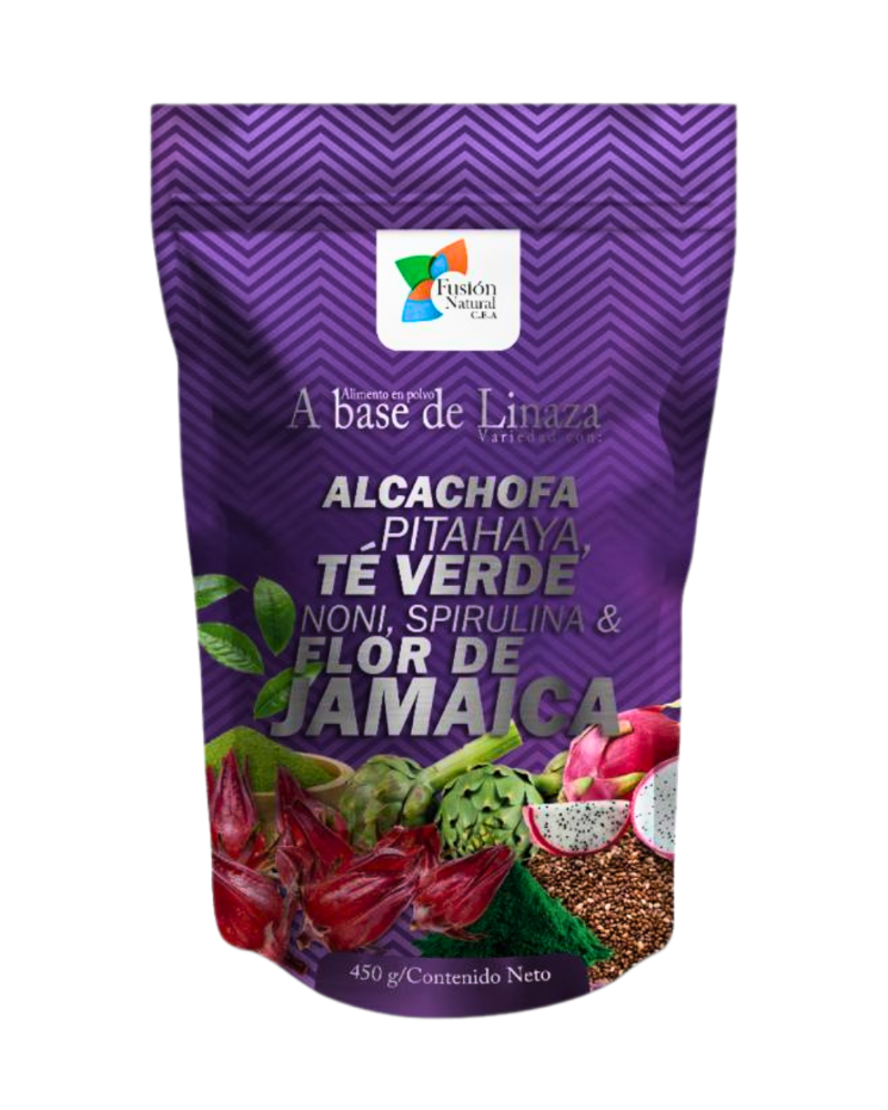 ALCACHOFA Y FLOR DE JAMAICA FIBRA FUXION X450g