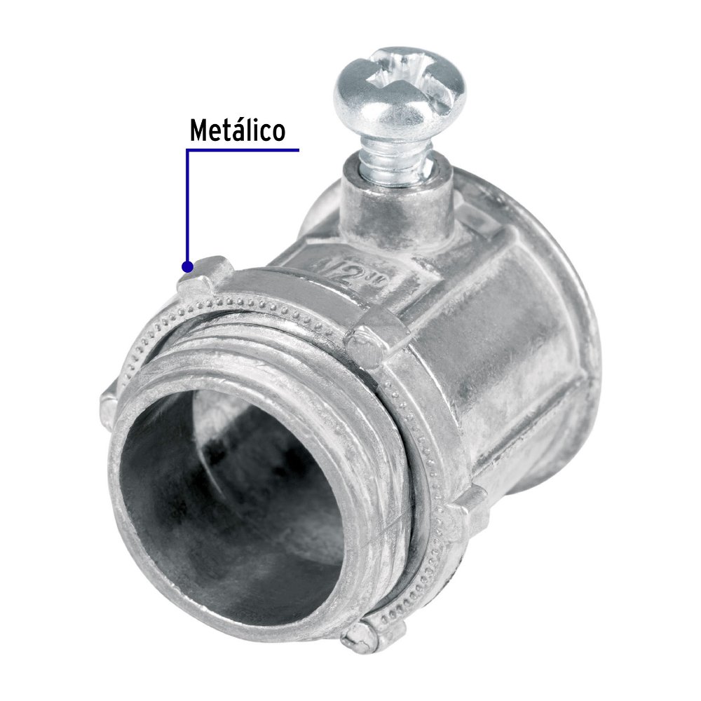 Conector conduit 1/2", VOLTECK 46950