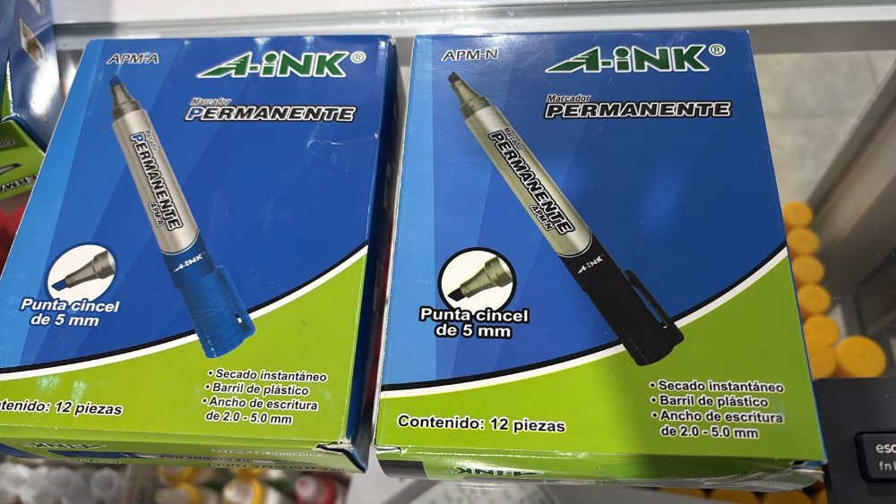 Marcador A-ink permanente azul/negro