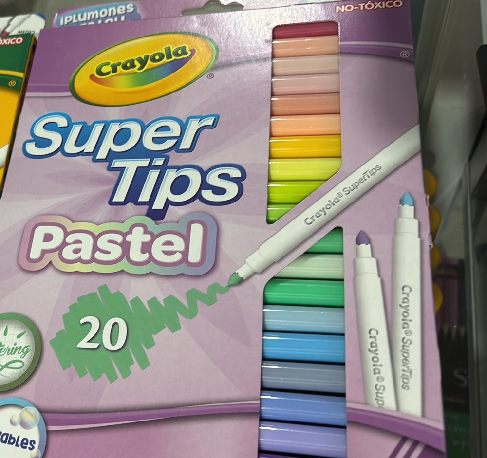 Super tips pastel crayola delgado C/20