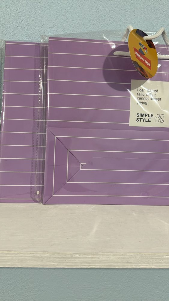 Bolsa morada rayada