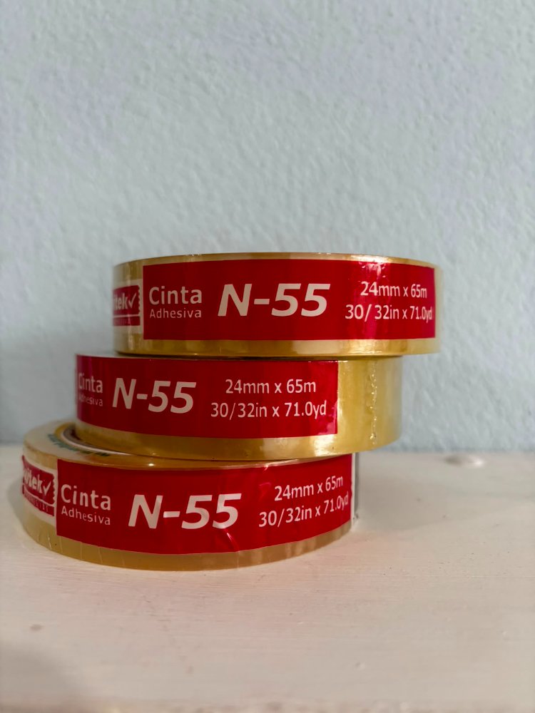 cinta transparente 24mm x 65 mts