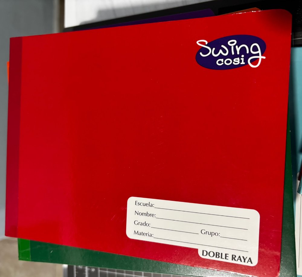 Cuaderno cosido italiano doble raya swing