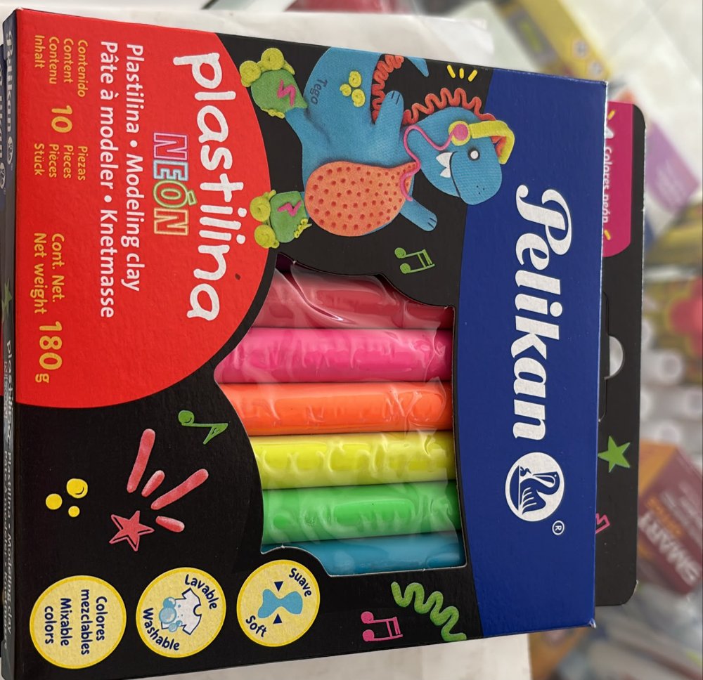 Plastilina pelikan barritas neon