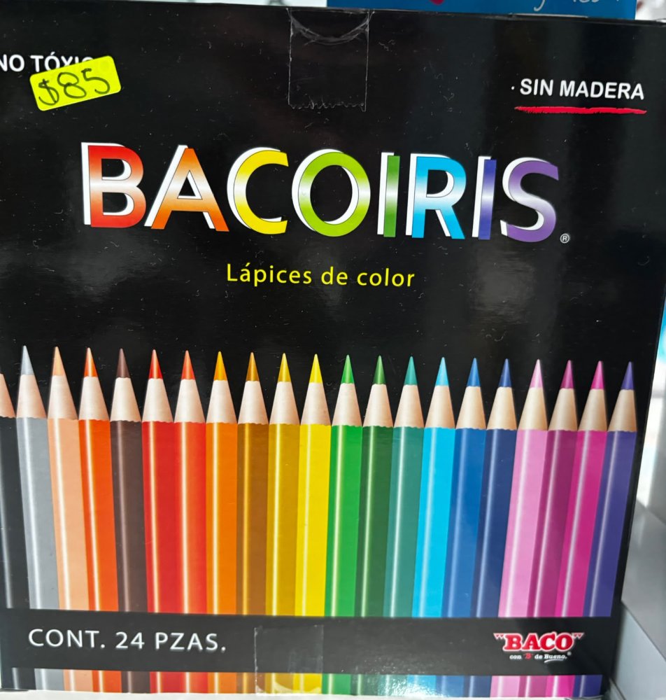 Colores bacoiris 24 pz