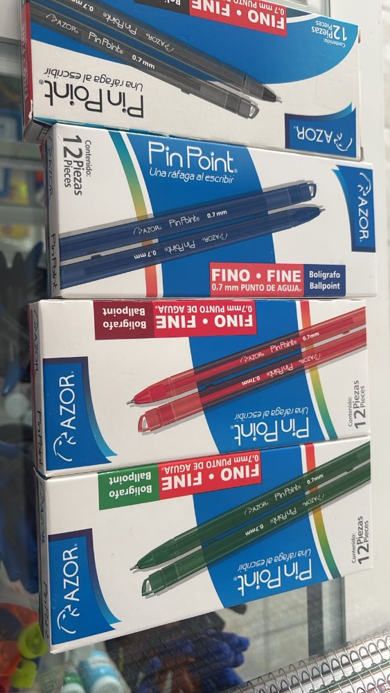 Bolígrafo Pin Point Fino azul, negro, rojo, verde