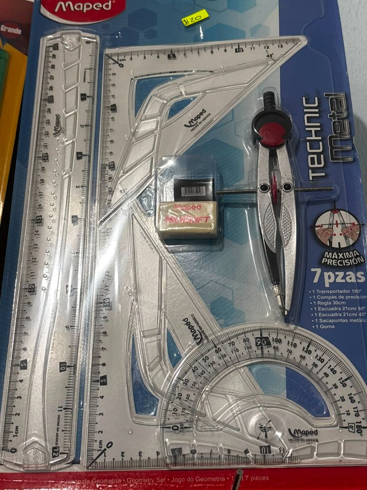 Juego geométrico technic metal