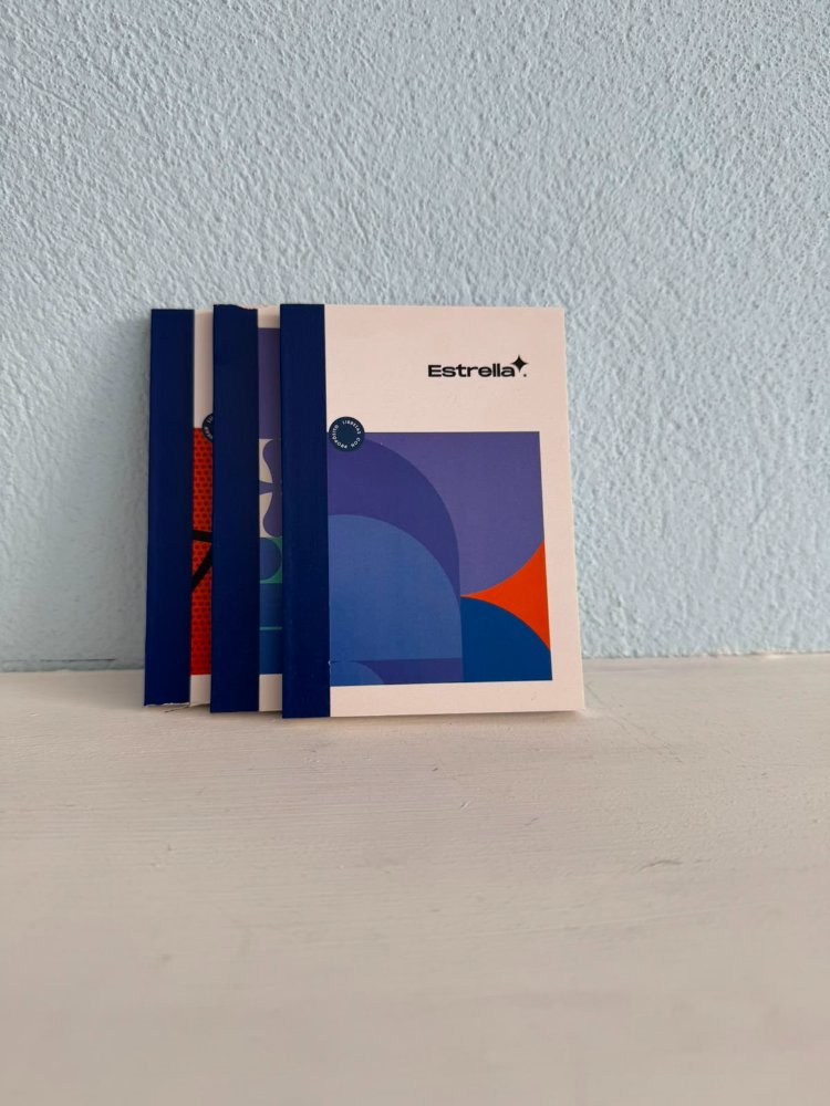 Mini libreta estrella gruesa