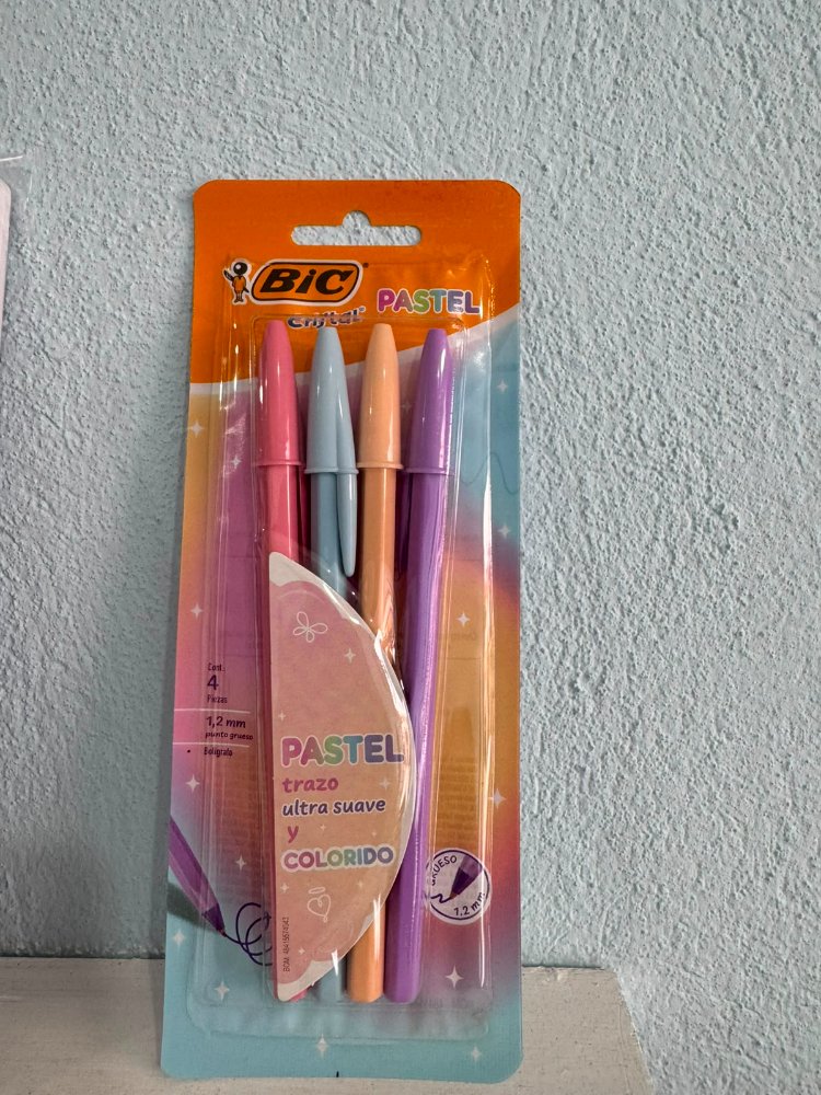 Boligrafo bic pastel 4pz