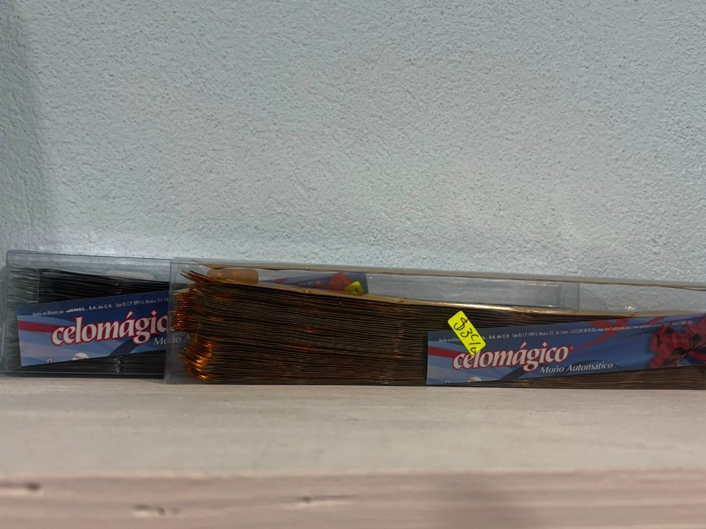 Moño celomático DORADO Y PLATEADO