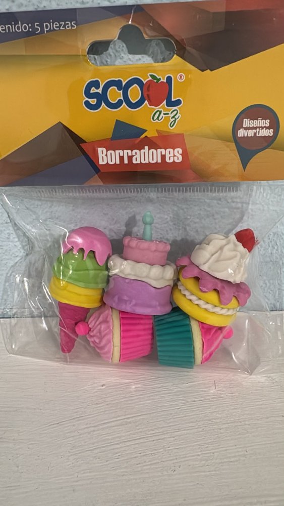 Goma scool figuras de postre