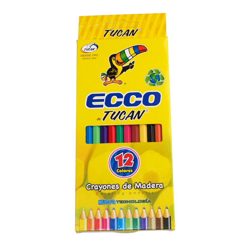 CRAYON MADERA LARGO TUCAN ECO 12 COL