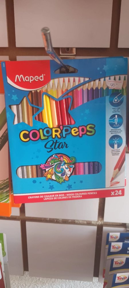 CRAYON DE MADERA LARGO MAPED 24 COLORES