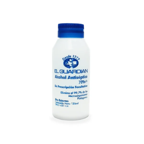 ALCOHOL ANTISÉPTICO 70% 120ML -  EL GUARDIAN