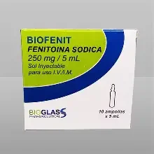 BIOFENIT AMP 250MG/5ML I.V-I.M (FENITOINA) BIOGLASS