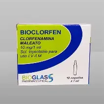 BIOCLORFEN (CLORFENIRAMINA) AMP 10MG/1ML I.V/I.M BIOGLASS