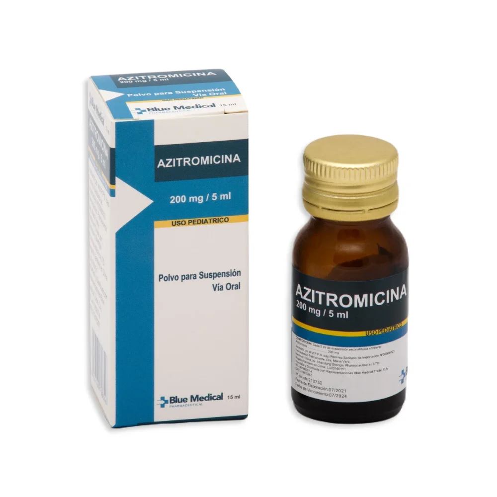 AZITROMICINA SUSP PED. 200MG/5ML 15ML BLUE MEDICAL