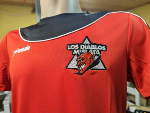 camiseta bordada tipo bolsillo