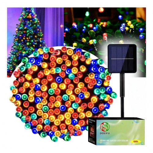 M - Luces Solares Multicolor Navideñas 30 metros 300 Leds SD12163