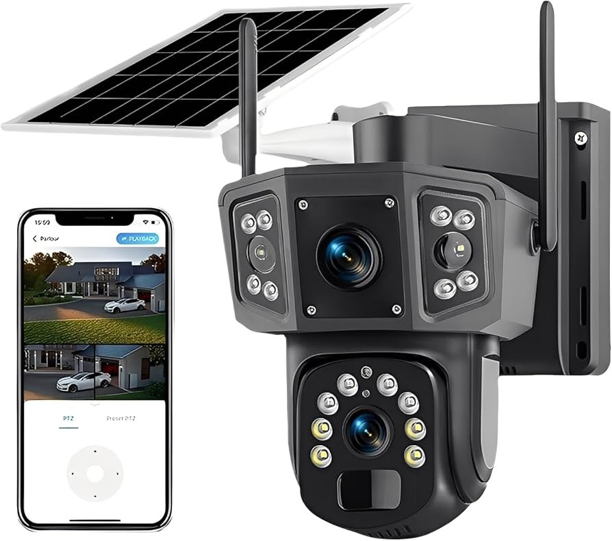 J - Camara Solar Wifi Triple Lente EC-18W