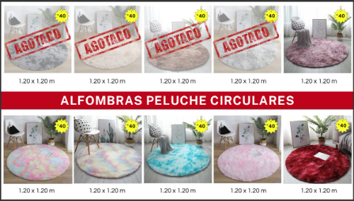 M - Alfombra Peluche 120x120cm SJ-216-B