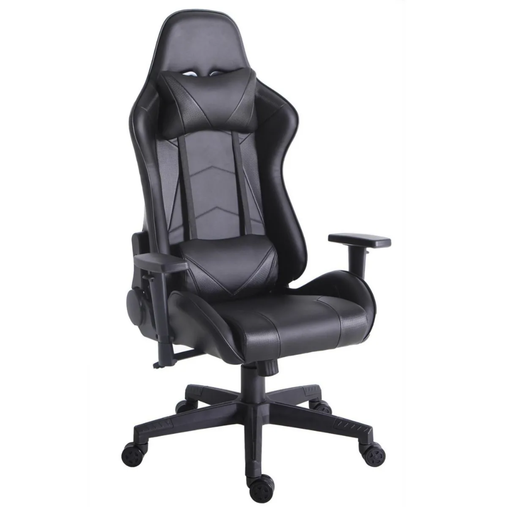 J - Silla Gamer Negra ReposaBrazos Regulables ZZ-449