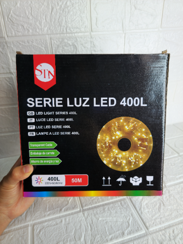 M - ROLLO DE LUZ NAVIDAD 400L 50 metros SD12013 Lote Diciembre