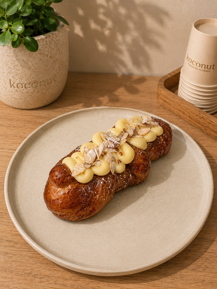 Trenza de crema pastelera