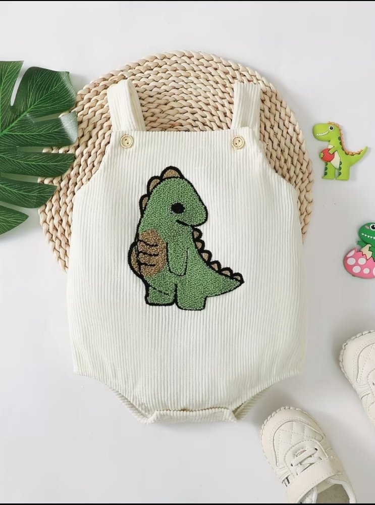 Mameluco blanco dinosaurio