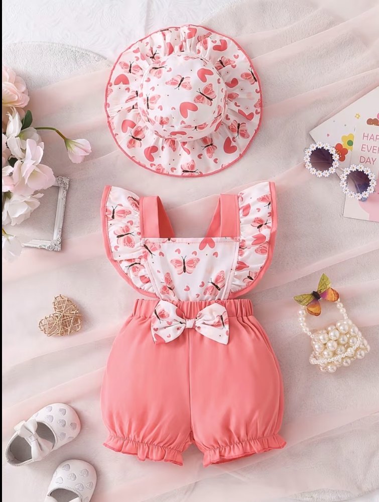 Conjunto rosa con moño
