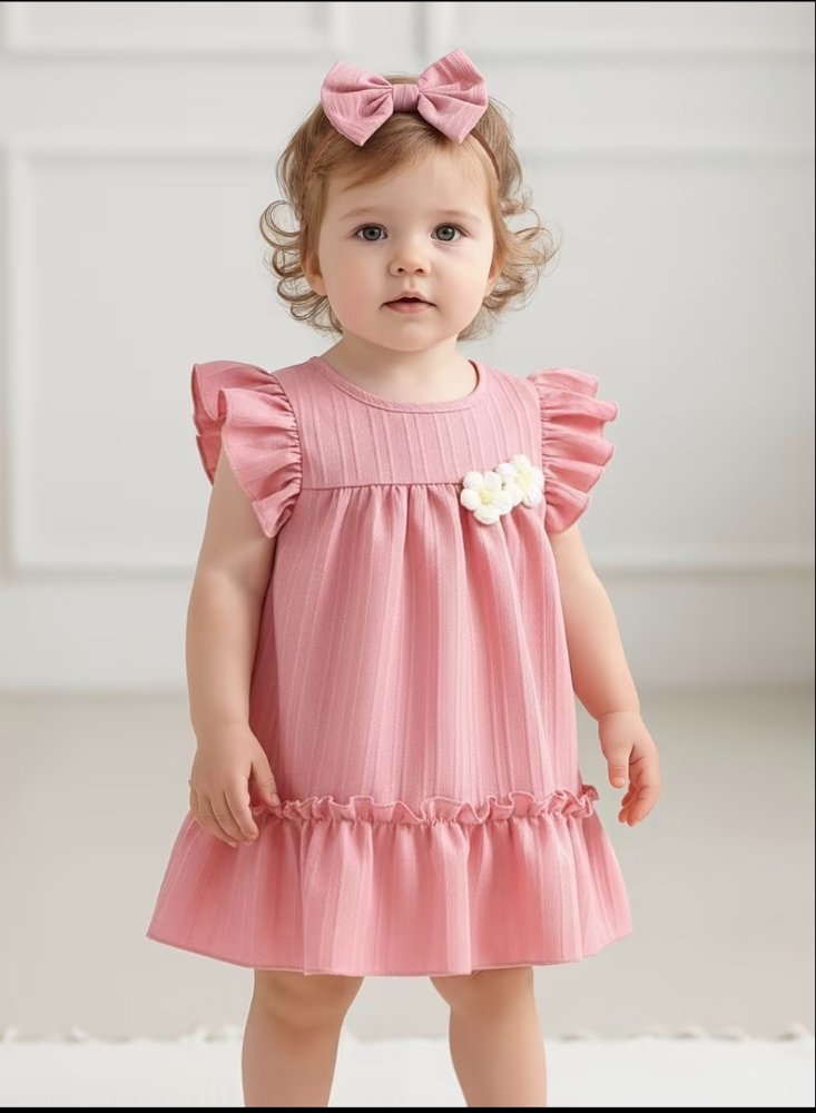 Vestido rosado con flores