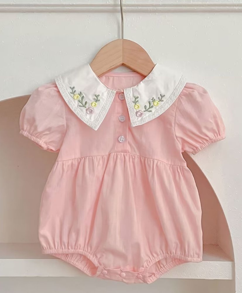 Mameluco con cuello palo de rosa