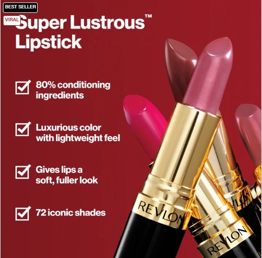 Barra de Labios Super Lustrous Lipstick Creme REVLON